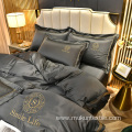luxury designer king size bedsheet stock bedding set